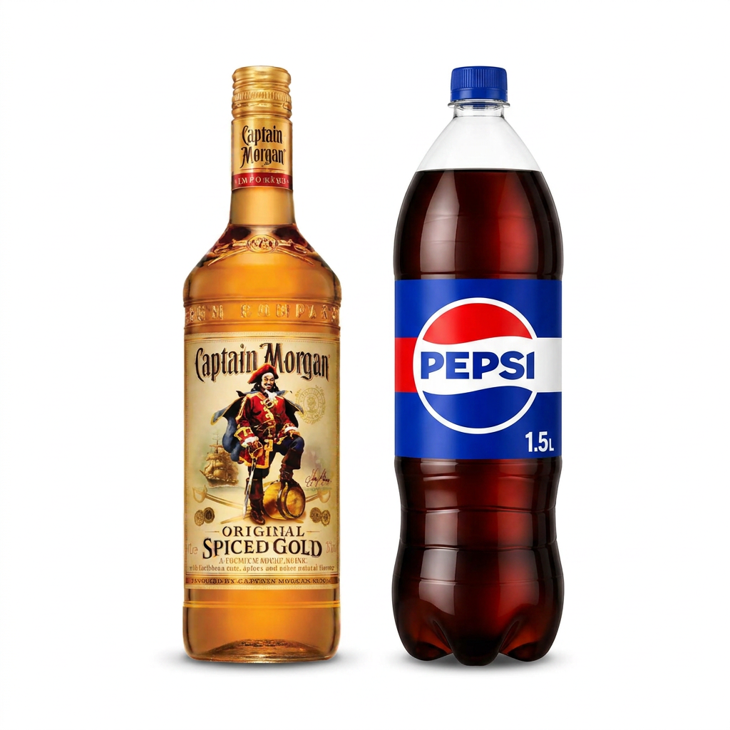 Captain Morgan 0,7l + Pepsi 1,5l